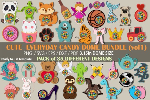 Cute Everyday Candy Dome SVG 134797766 Creativo Digital Creativo Digital